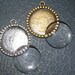 6 Pendant Setting 1 inch Round Bottle Cap Blank  Base Frame - Cabochon setting  Antique silver or Antique Bronze