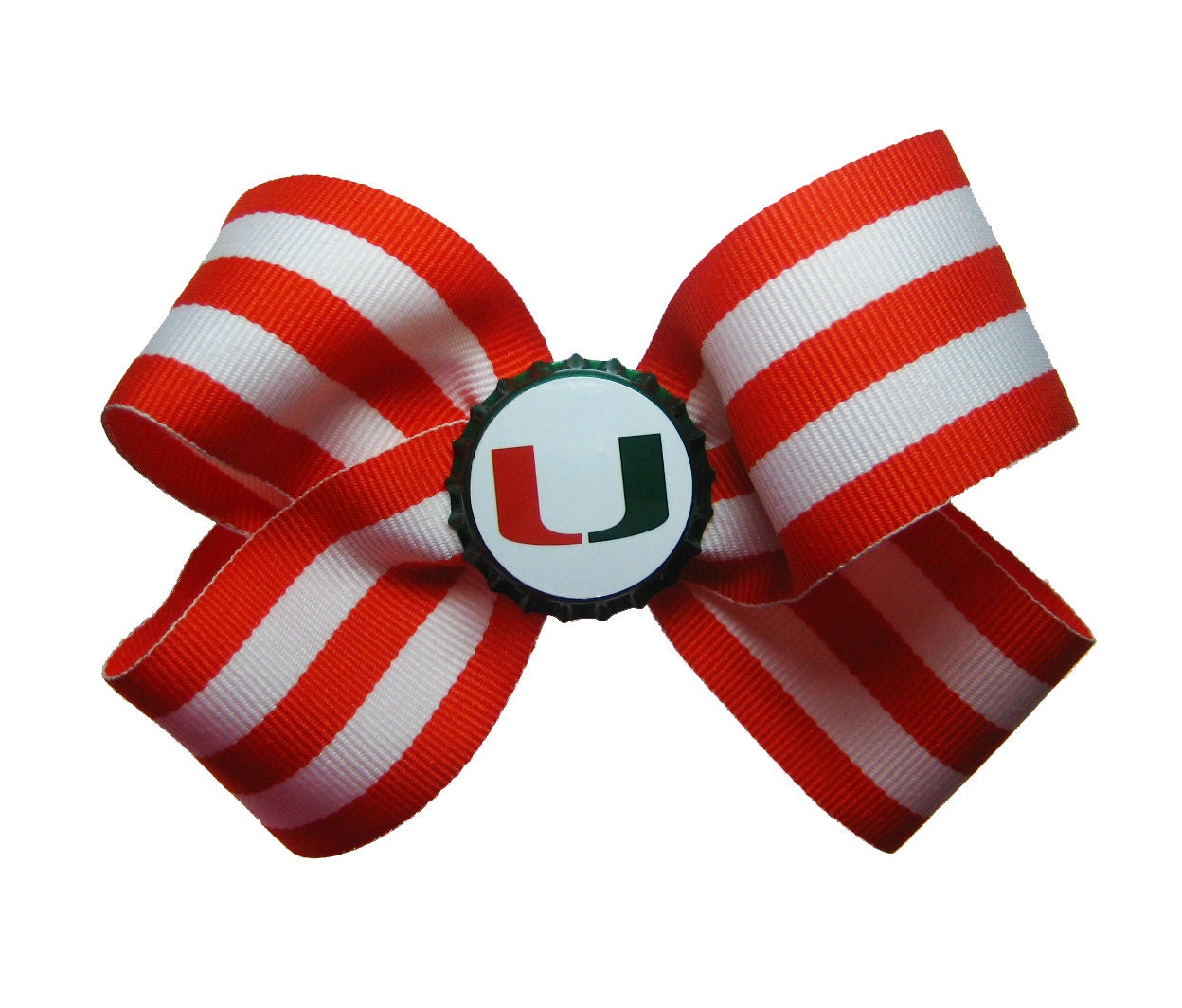 Large UM Miami Hurricanes Hair Bow