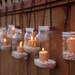 Mason Jar Lanterns Hanging Tea Light Luminaries - Set of 10
