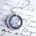 Wax seal jewelry owl pendant created from recycled fine silver by Dream of a Dream