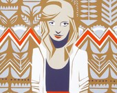 Last of the Moon Tan, hand pulled silk screen print