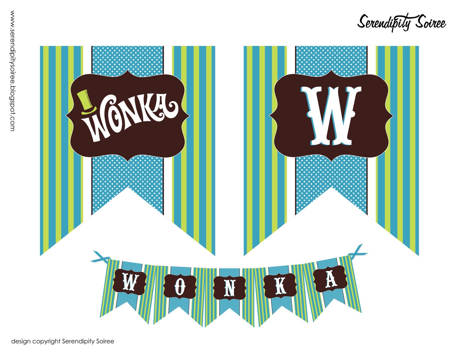 Willy Wonka and the Chocolate Factory - Custom Banner/Bunting - Modern - Charlie Bucket Il_570xn