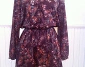 Jellyfish Starburst Print Vintage Dress Size S