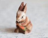 Little Bunny - Ceramic Rabbit Figure - Hand Painted - Regal - Meanglean
