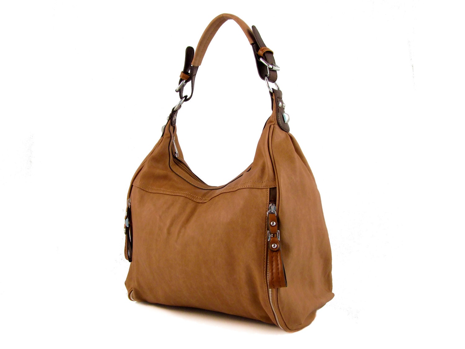 Handmade vegan leather handbag bisquit - the Kain - 40% sale