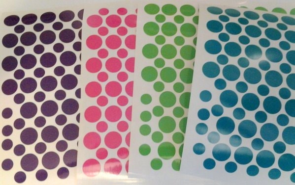 Vinyl Polka Dots for Do-it-Yourself Decorating Wall or Accessory Home Decor