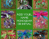 Floating Monogram Christmas Ornament - Small - Personalized in your choice of Font and Color