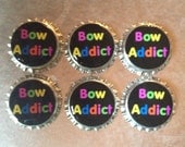 Bow addict colorful finished sealed bottlecaps