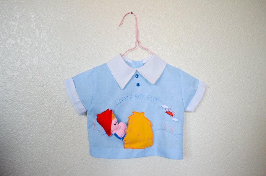 FREE SHIPPING  Vintage Little Boy Blue Outfit