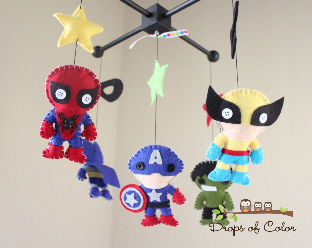 Baby Mobile - Baby Crib Mobile - Nursery Super Heroes Mobile (You Can Pick Other Custom Heroes)