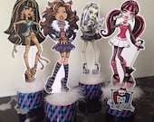 Monster High Centerpiece, cake topper, wrapper and party circles