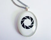 Aperture Science Glass Necklace Portal Gaming