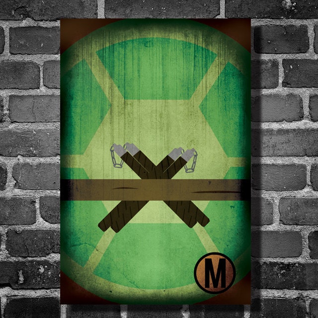 Teenage Mutant Ninja Turtles movie poster movie art film print ninja art poster print 11x17 Michelangelo