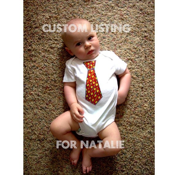 Custom Listing for Natalie - Mad Men Tie Onesie