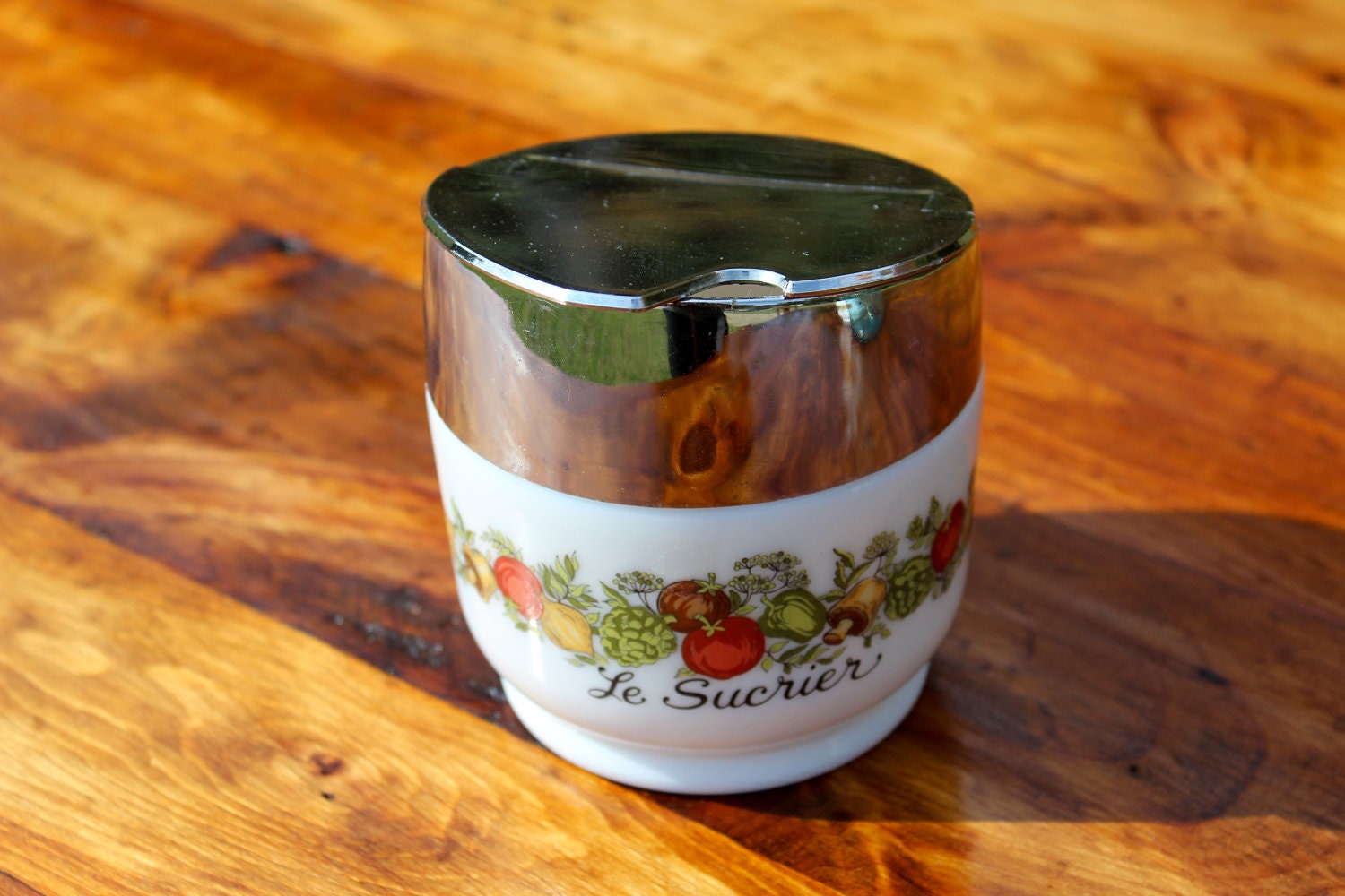 spice of life gemco : creamer & sugar bowl retro kitchen tea coffee 70s seventies