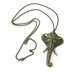 Elephant Necklace Brass Jewelry Chain Jewellery Long Pendant Handmade Unique Summer Fashion Nature Animal N-330