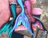 Medium Custom Handmade OOAK Lucky Mermaid Tail necklace