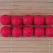 Red Handmade Polymer Clay Beads, 14 mm, set of 10, torn paper