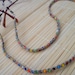 Hemp and Bead Eyeglass Chain, Macrame, rainbow hues