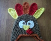 0-3 MonthTurkey Hat - Photo Prop - Thanksgiving