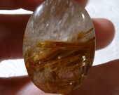 Quartz crystal, rutilated with golden strands and Ready to ship in one business day