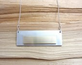 Geometric Necklace Minimalist Necklace Industrial Necklace Mixed Metal Necklace Architectural Jewelry