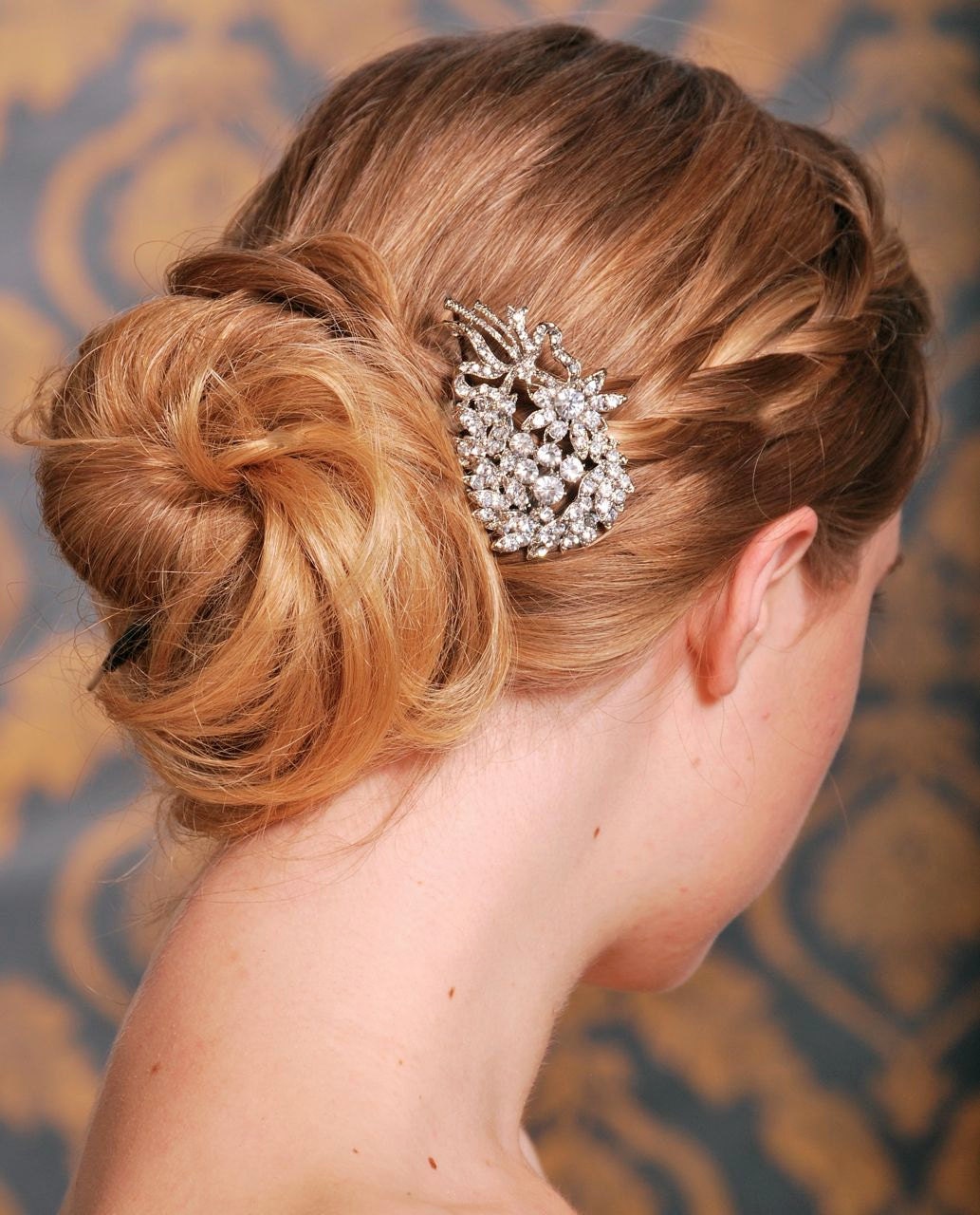 Rhinestone Bridal Haircomb Vintage Hair Brooch Wedding Jewel Comb Classic Wedding Hair Accessories - Ready to Ship - Rhinestone Cluster