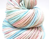 Hand Dyed Yarn - Superwash Merino, Worsted SW Yarn in Seashell - Preorder.