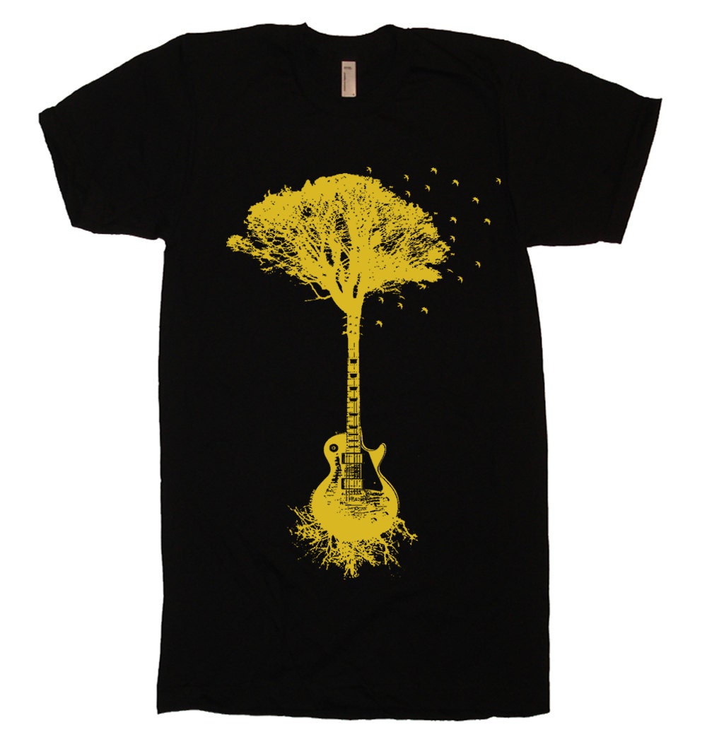 Mens Guitar Tree T-Shirt - American Apparel TShirt - XS S M L XL XXL (28 Color Options)
