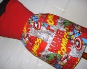 Large Bright Marvel Logo Mini Skirt w/ The Avengers, Thor, Hulk, Captain America, Spiderman, Iron Man, Wolverine -  High Waisted