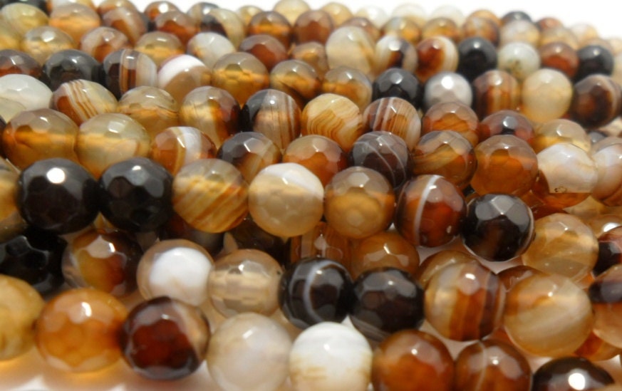 30 AGATE Gemstone Beads 6mm - COD0571