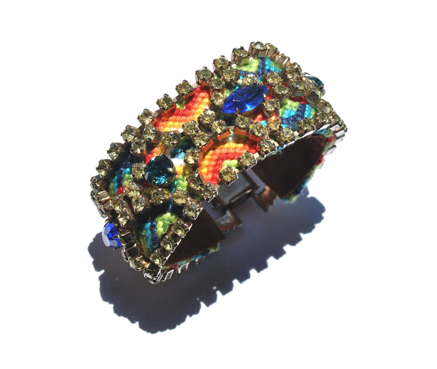 Wide Rhinestone Friendship Bracelet - Exotic Bliss II (ready to ship)
