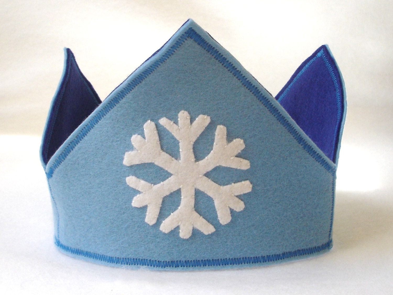 Winter snowflake wool felt Waldorf seasonal crown - in stock and ready to ship - W002