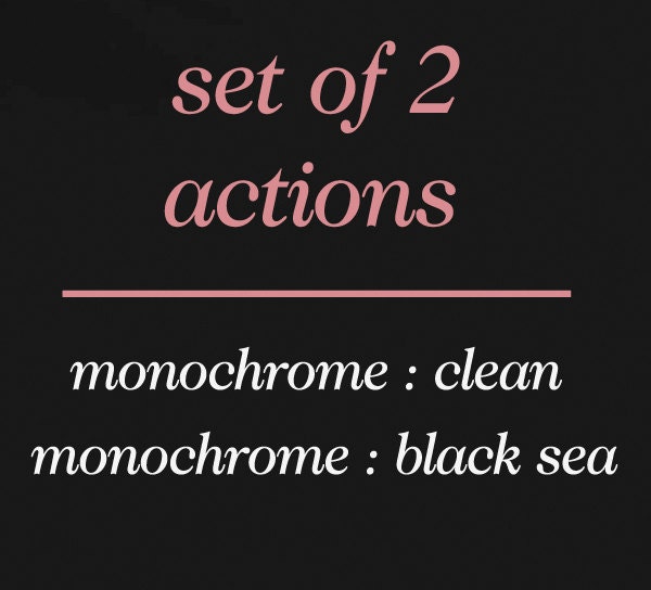 Set of 2 : Black and White Actions