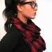 FREE SHIPPING - Hipster Style Plaid Scarf, Red Plaid Infinity Scarf, Plaid Scarf, Winter Scarf, Fall Scarf (women, teen girls)