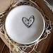 wedding ring dish,  ring holder, engagement, custom monogram initial tray,  Black and White,  Gift Boxed, Made to Order