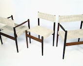 Mid Century 1960's Danish Dining Chairs. Vintage Retro Design.