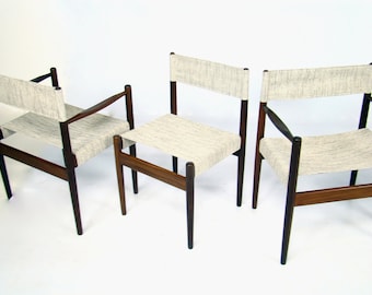 Mid Century 1960's Danish Dining Chairs. Vintage Retro Design.