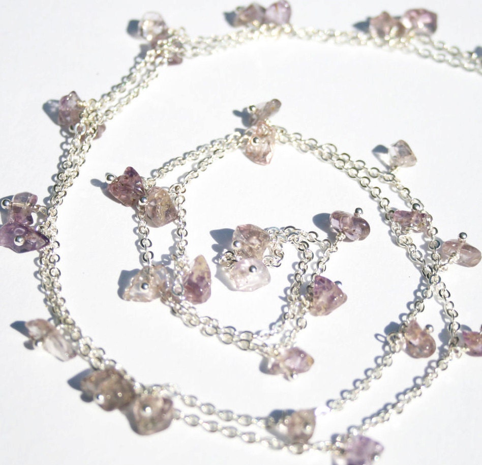 Long Purple Necklace - Amethyst - UK Seller - Ready to Ship