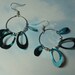 Confetti Blue hoop earrings - E178