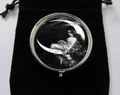 Witch and Moon Night Gothic Halloween Medical Pill box Pillbox Case Trinket Box Storage