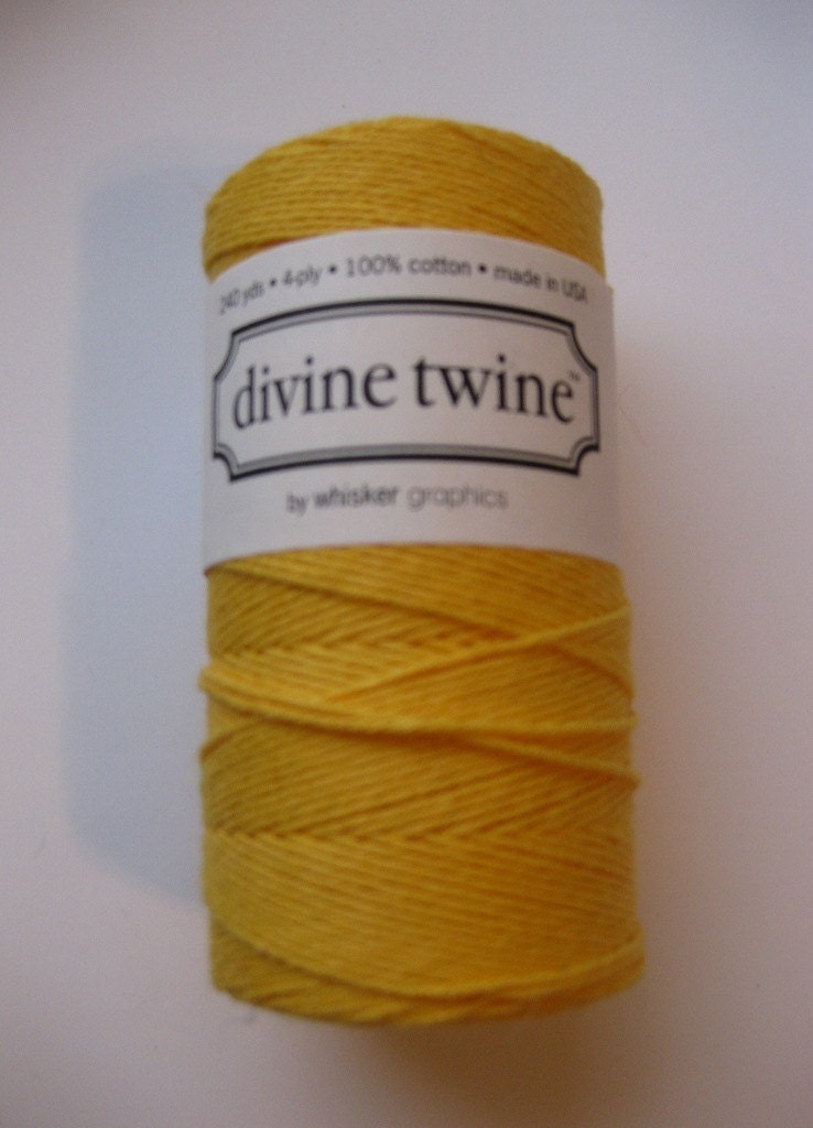 10 Yards of YELLOW Solid Divine - Yellow Bakers Twine