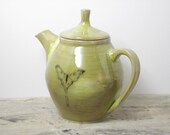 20 oz. Porcelain Tang Yellow Luna Moth  Teapot