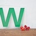 Green Marquee Plastic Letter W Sign