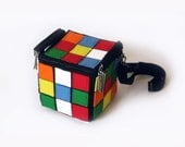 Felt Rubiks Cube Multicolor Bag