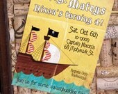 PDF Pirate Birthday Party Invite- Printable DIY