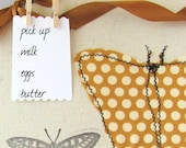 Valentine,Vintage Goldenrod Butterfly Message Board,To Do List, Home Organization, Home Decor, Embroidery Hoop, Fiber Art