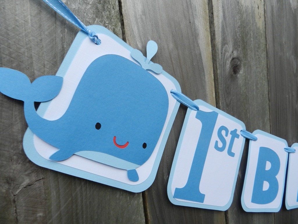Whale 1st Birthday Banner Il_170x135