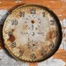 Vintage Gustav Becker cardboard alarm clock face,dial.