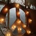 Peace sign lighted metal marble rust finish light fixture